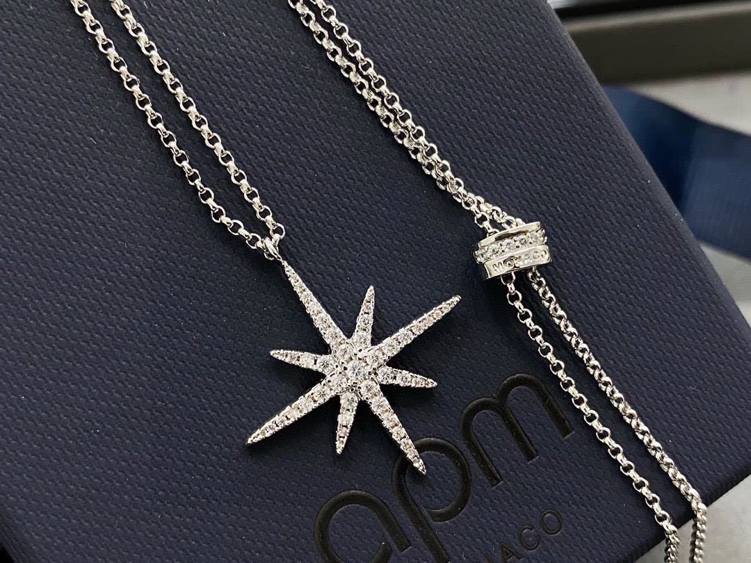APM Monaco Star Shaped Diamond Necklace